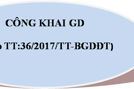 THÔNG BÁO CÔNG KHAI NĂM HỌC 2018 - 2019